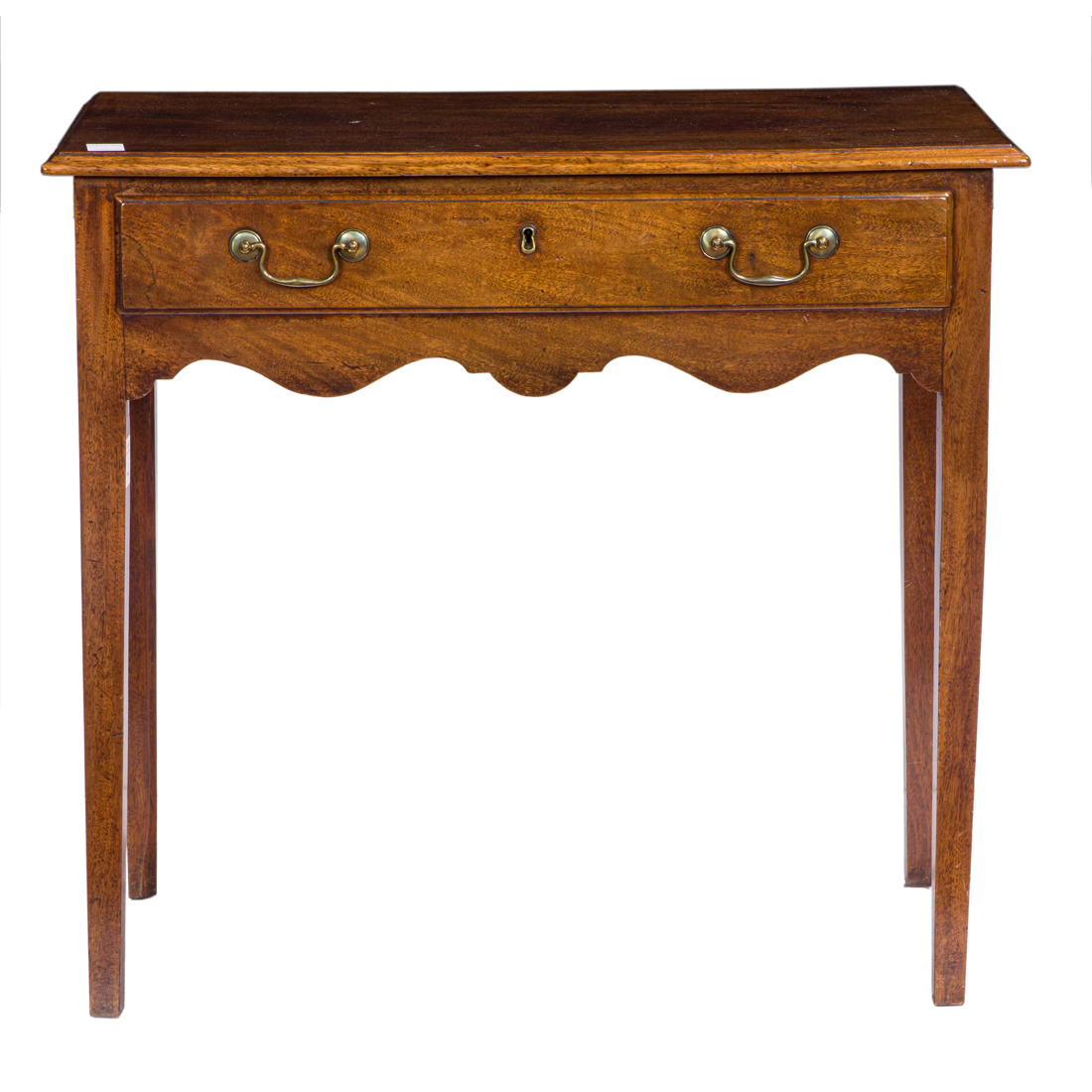 A CHIPPENDALE MAHOGANY SINGLE DRAWER