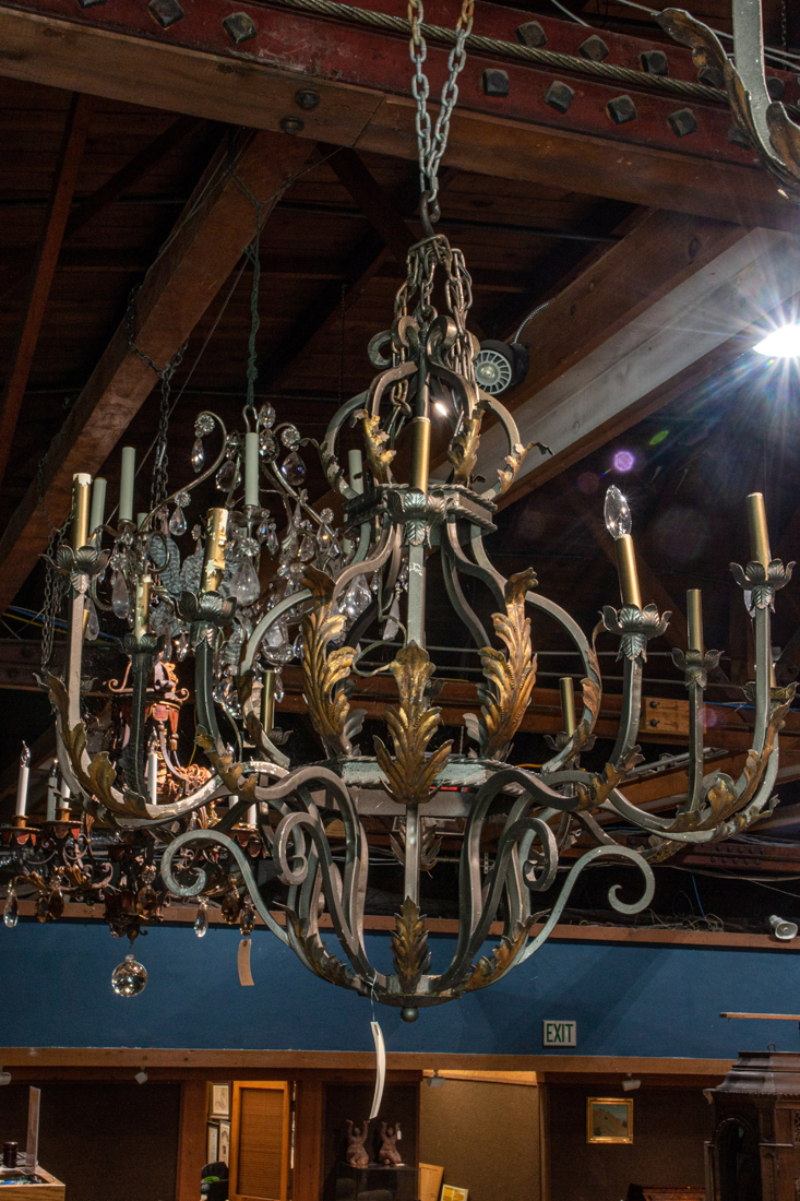 A SPANISH COLONIAL STYLE TWELVE-LIGHT