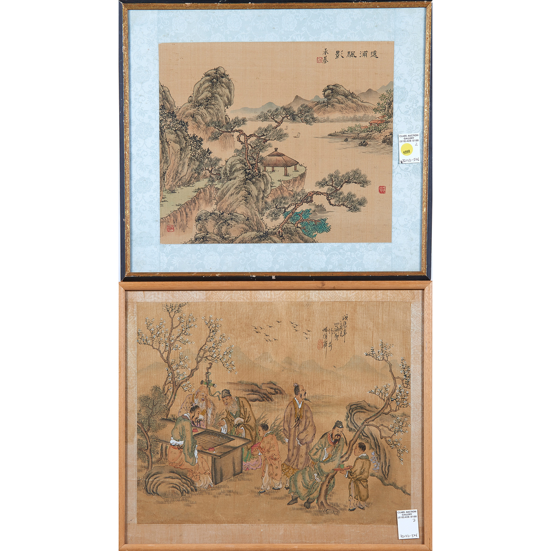  LOT OF 2 CHINESE WATERCOLOR PAINTING 2d0ff7