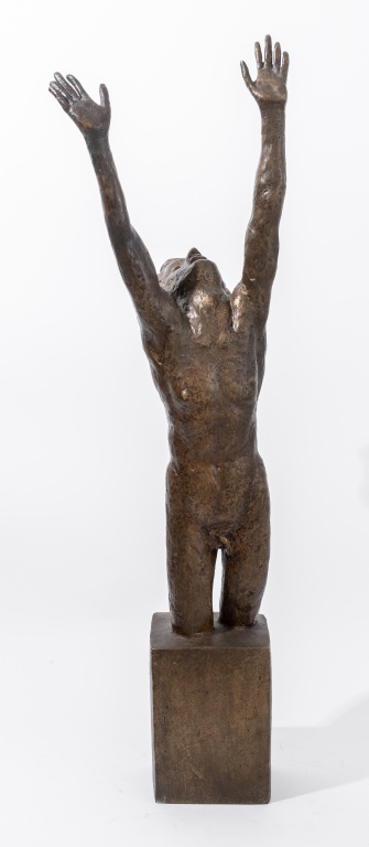 VICTOR SALMONES MALE NUDE FIGURE BRONZE