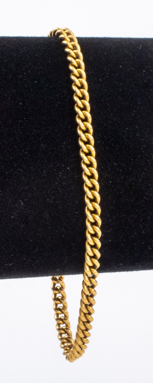 18K YELLOW GOLD CURB CHAIN LINK 2d1135