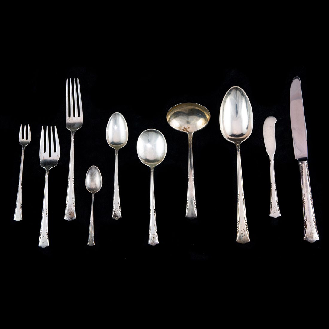 A (59 PC) GORHAM GREENBRIER STERLING