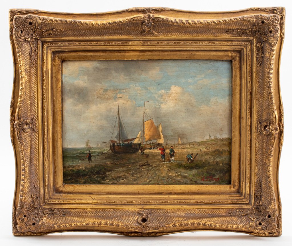 FRENCH SCHOOL NAUTICAL LANDSCAPE 2d1182