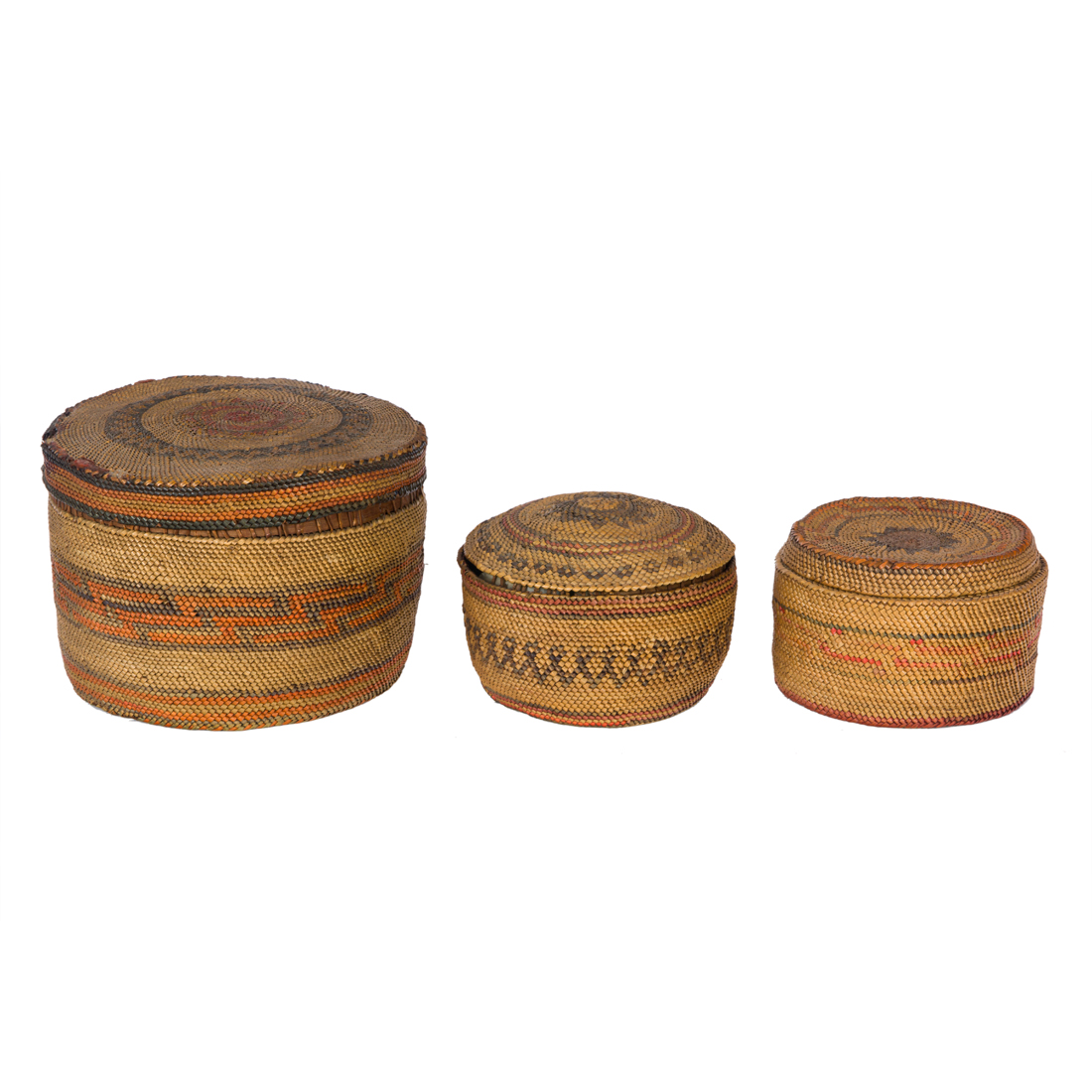  LOT OF 3 NOOTKA BASKETS Lot 2d11ae