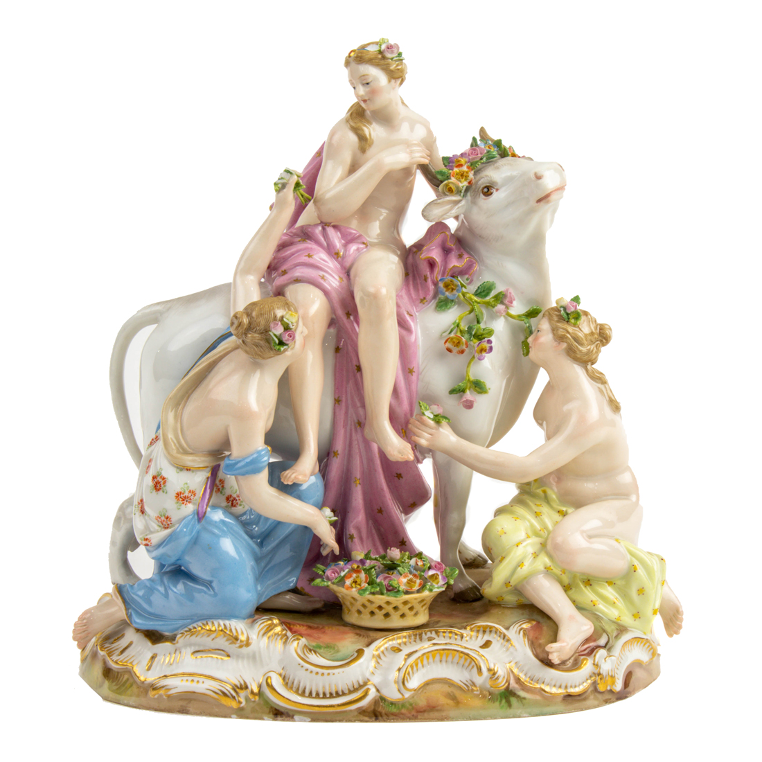 A MEISSEN PORCELAIN FIGURAL GROUP