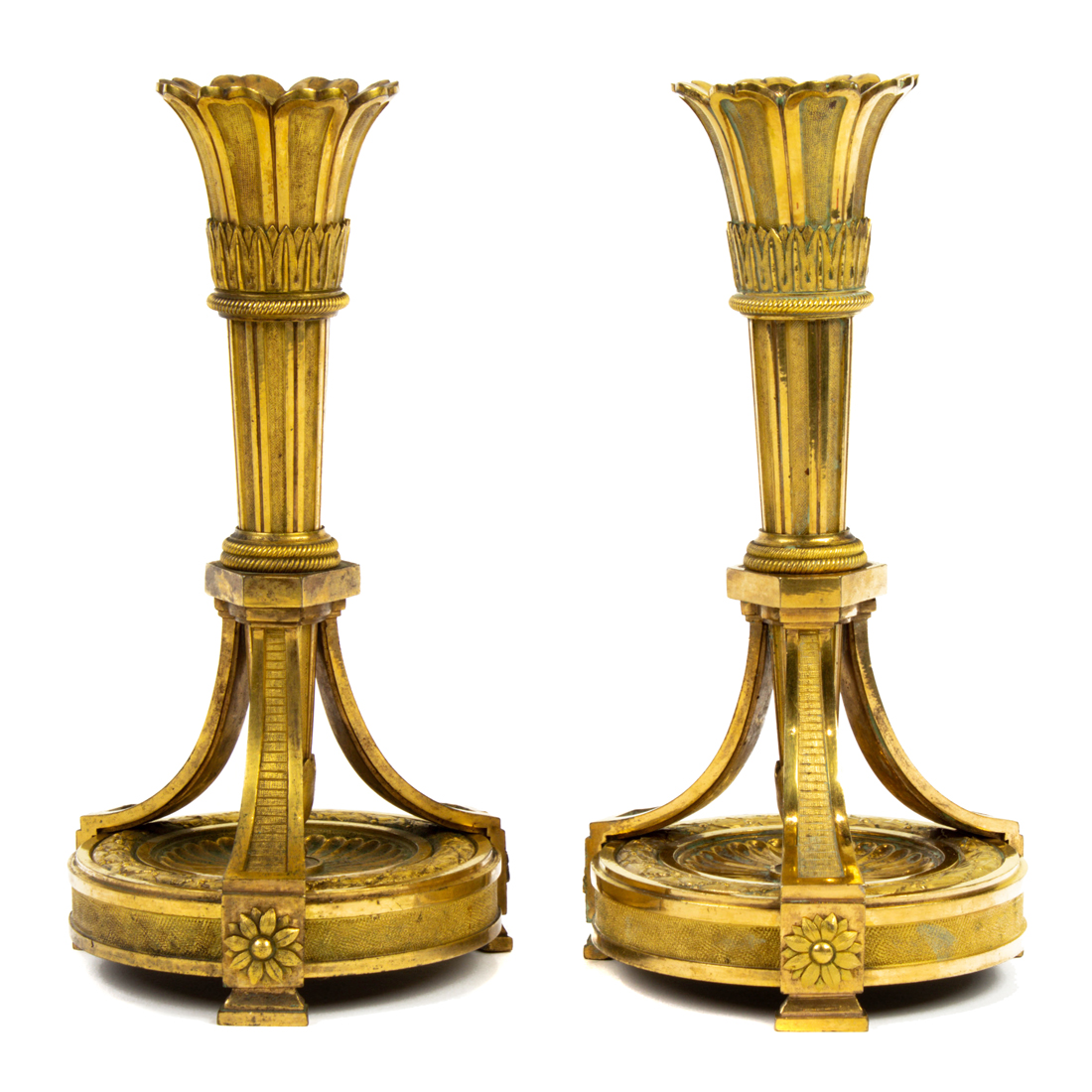 A FINE PAIR OF LOUIS XVI GILT BRONZE 2d1209