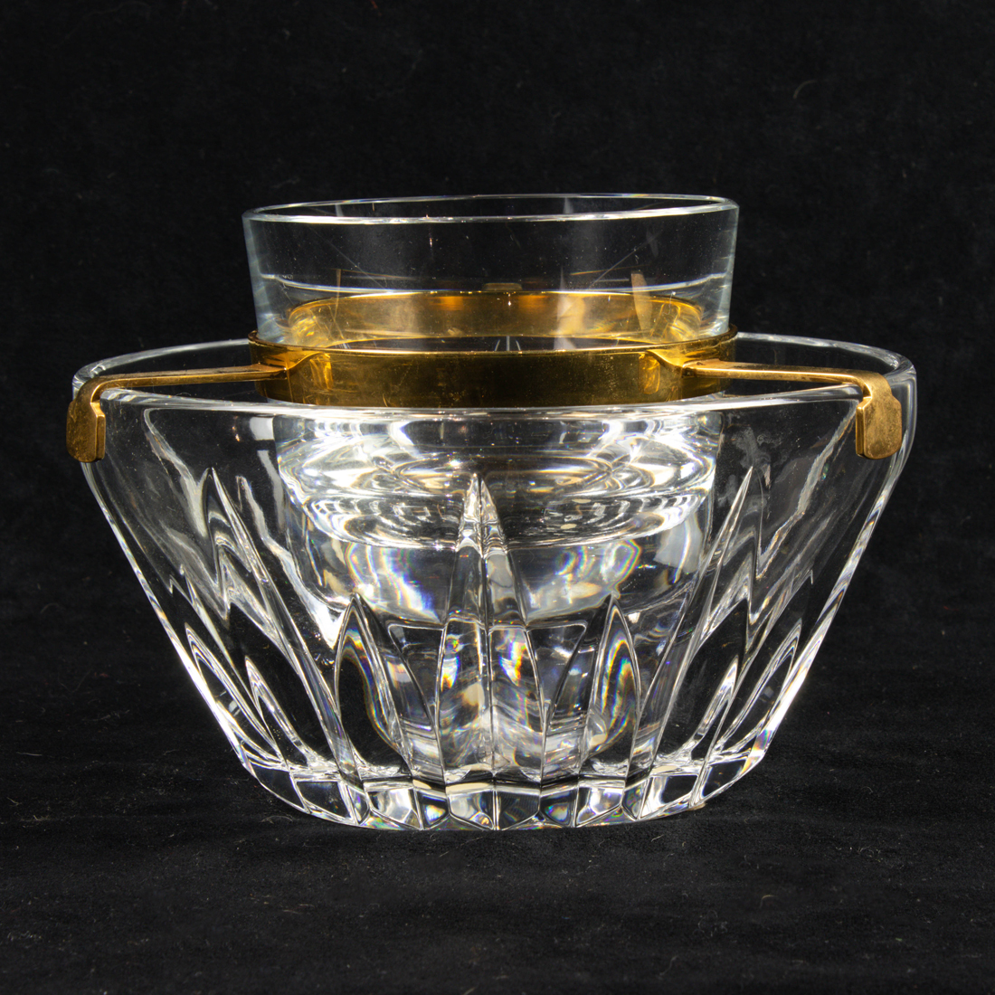 A BACCARAT CUT GLASS AND GILT METAL 2d1218