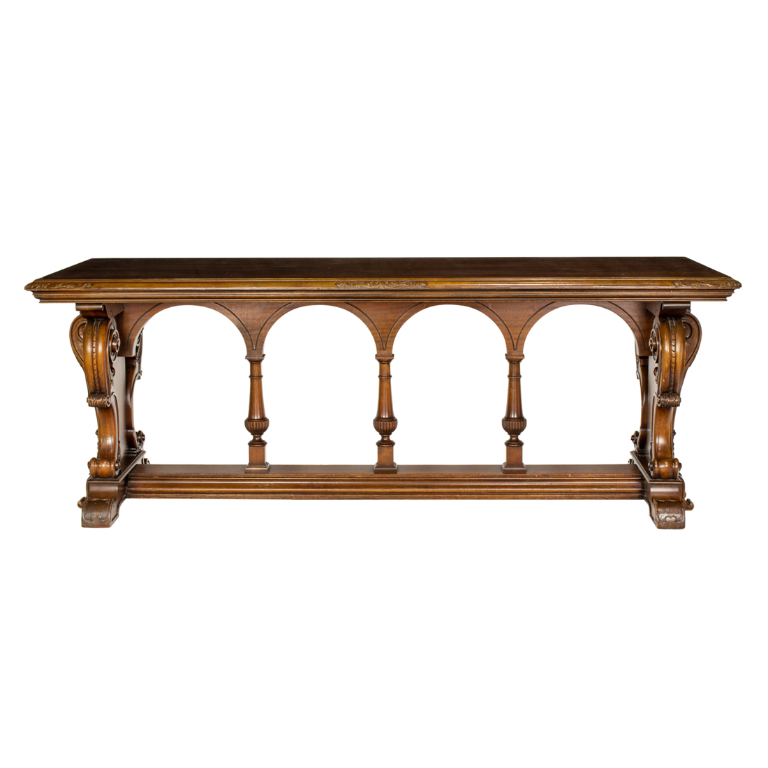 A CONTINENTAL TRESTLE TABLE A Continental