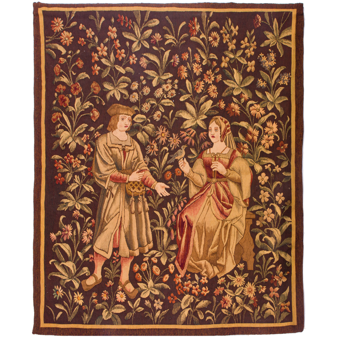 A CONTINENTAL MILLEFLEUR TAPESTRY 2d123b