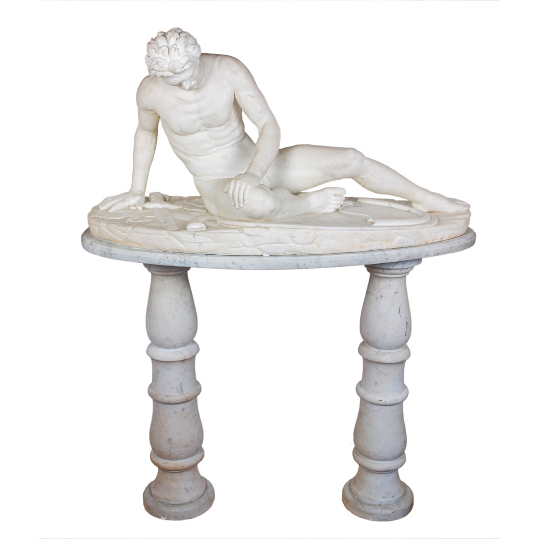 A LARGE ITALIAN MARBLE FIGURE OF 2d129a