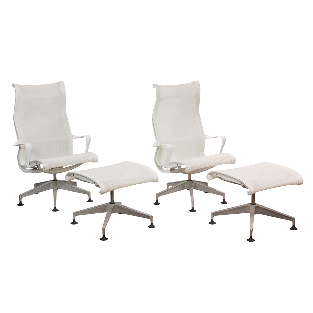 (LOT OF 4) A PAIR OF HERMAN MILLER