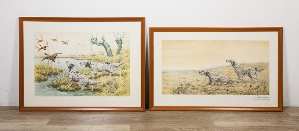 2 ETCHINGS SETTERS2 etchings with