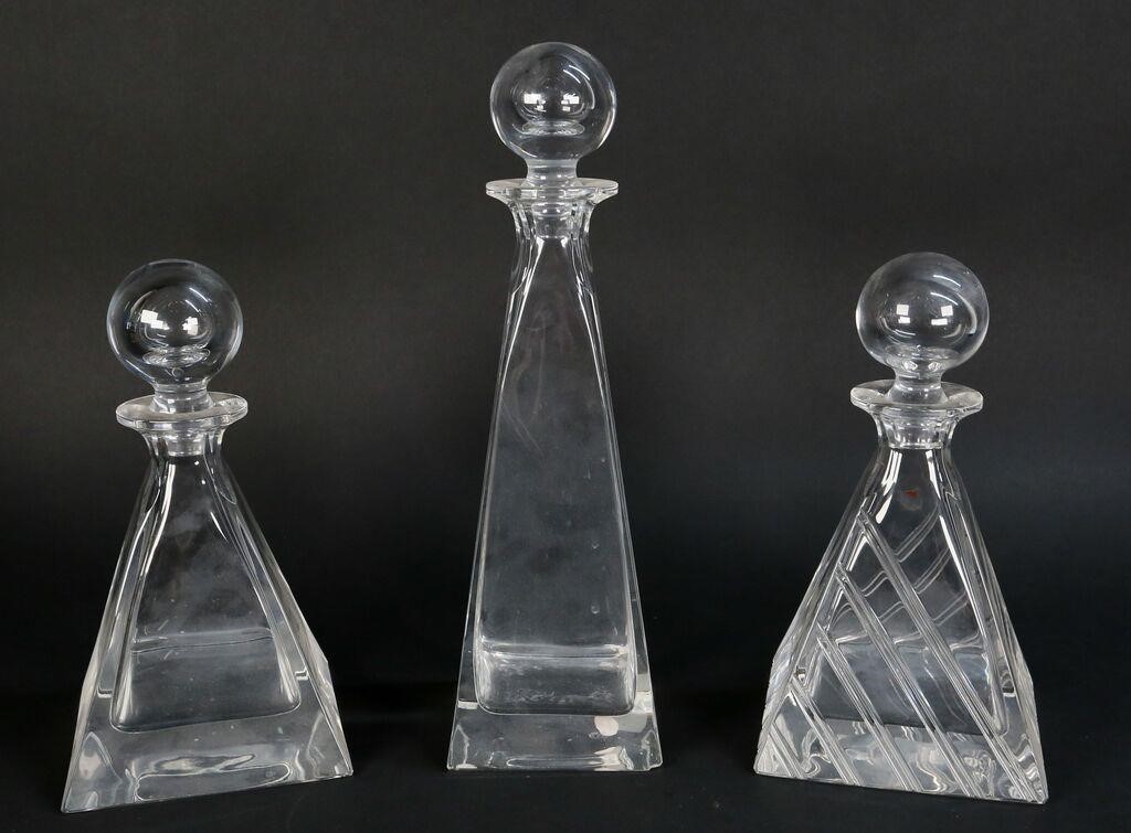 3 ITALIAN CRYSTAL DECANTERS3 Italian 2d41b8