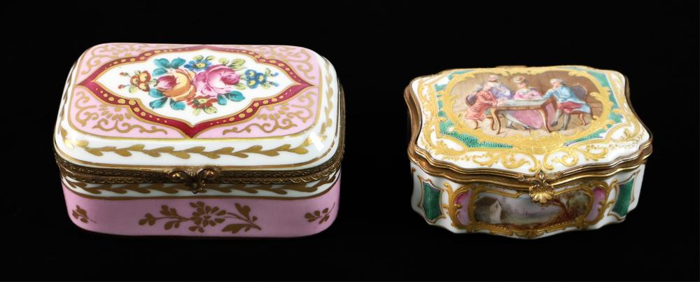 2 VINTAGE SEVRES HAND PAINTED PORCELAIN 2d42ff