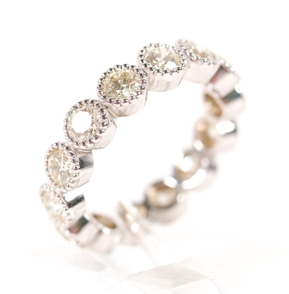 14K WG DIAMOND ETERNITY RING BAND,