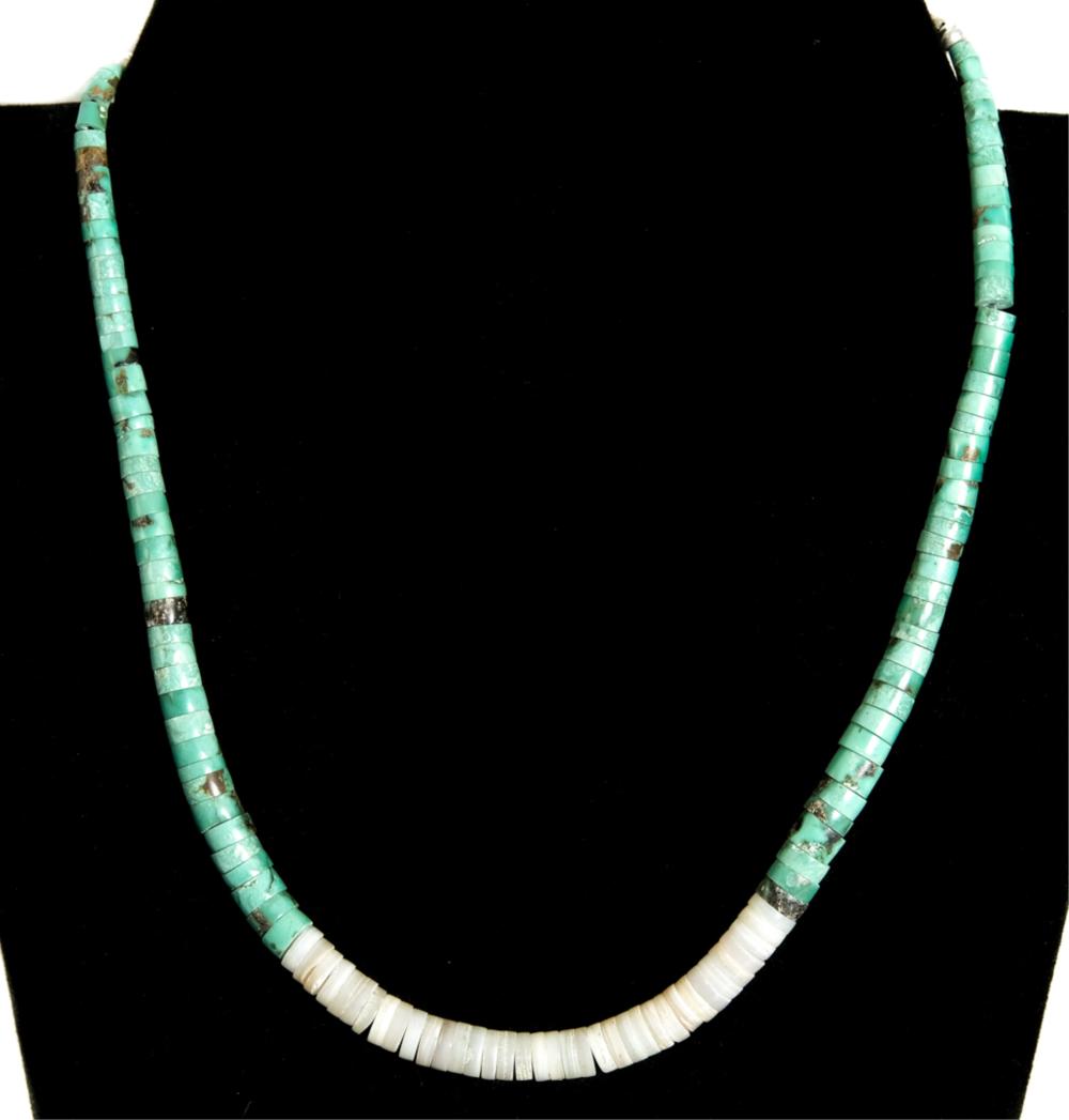 STERLING HEISHI SHELL TURQUOISE 2d454e