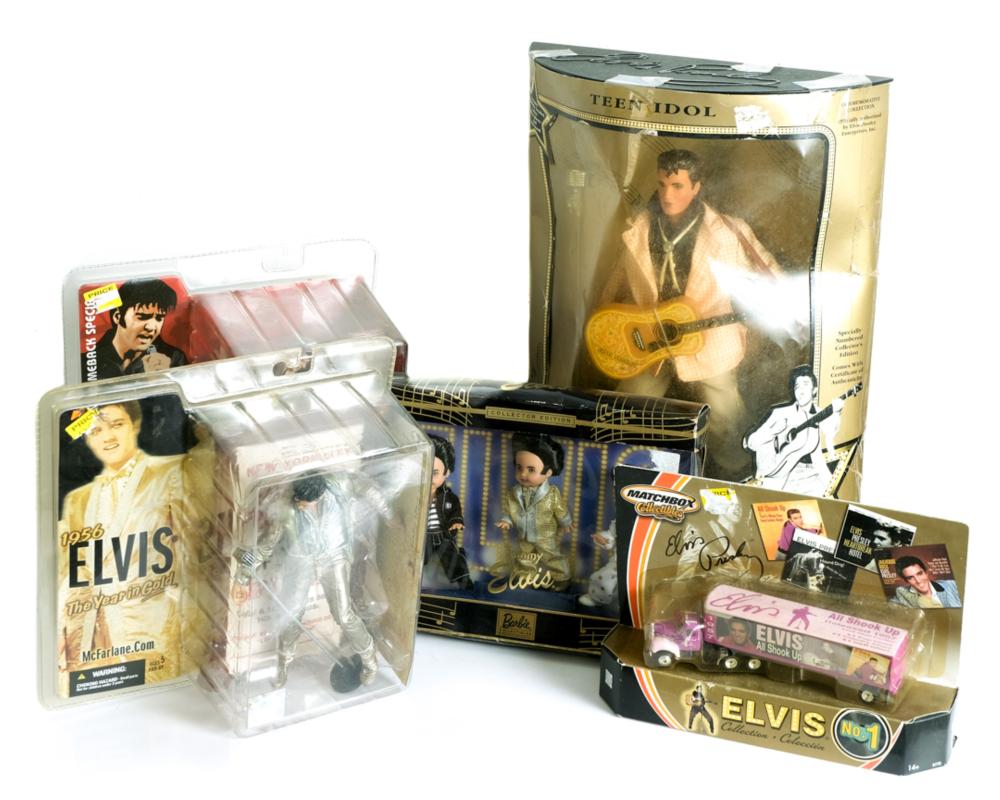 GROUP, 5 VINTAGE ELVIS COLLECTIBLES