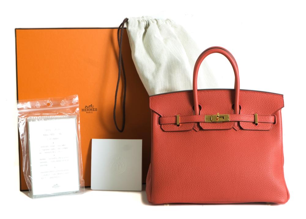 HERMES ROUGE GARANCE TOGO 25 BIRKIN 2d45c6