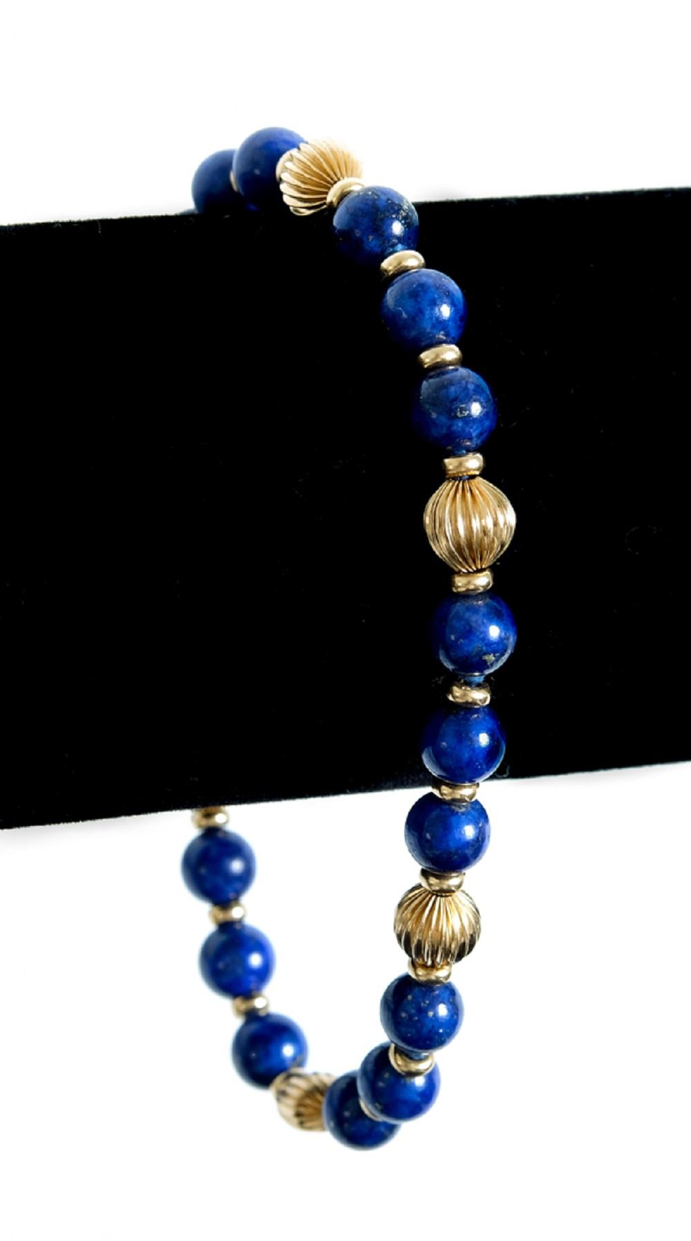 14K YELLOW GOLD LAPIS LAZULI 2d45e3