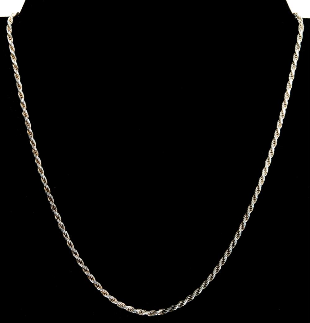 STERLING SILVER ROPE CHAINItalian