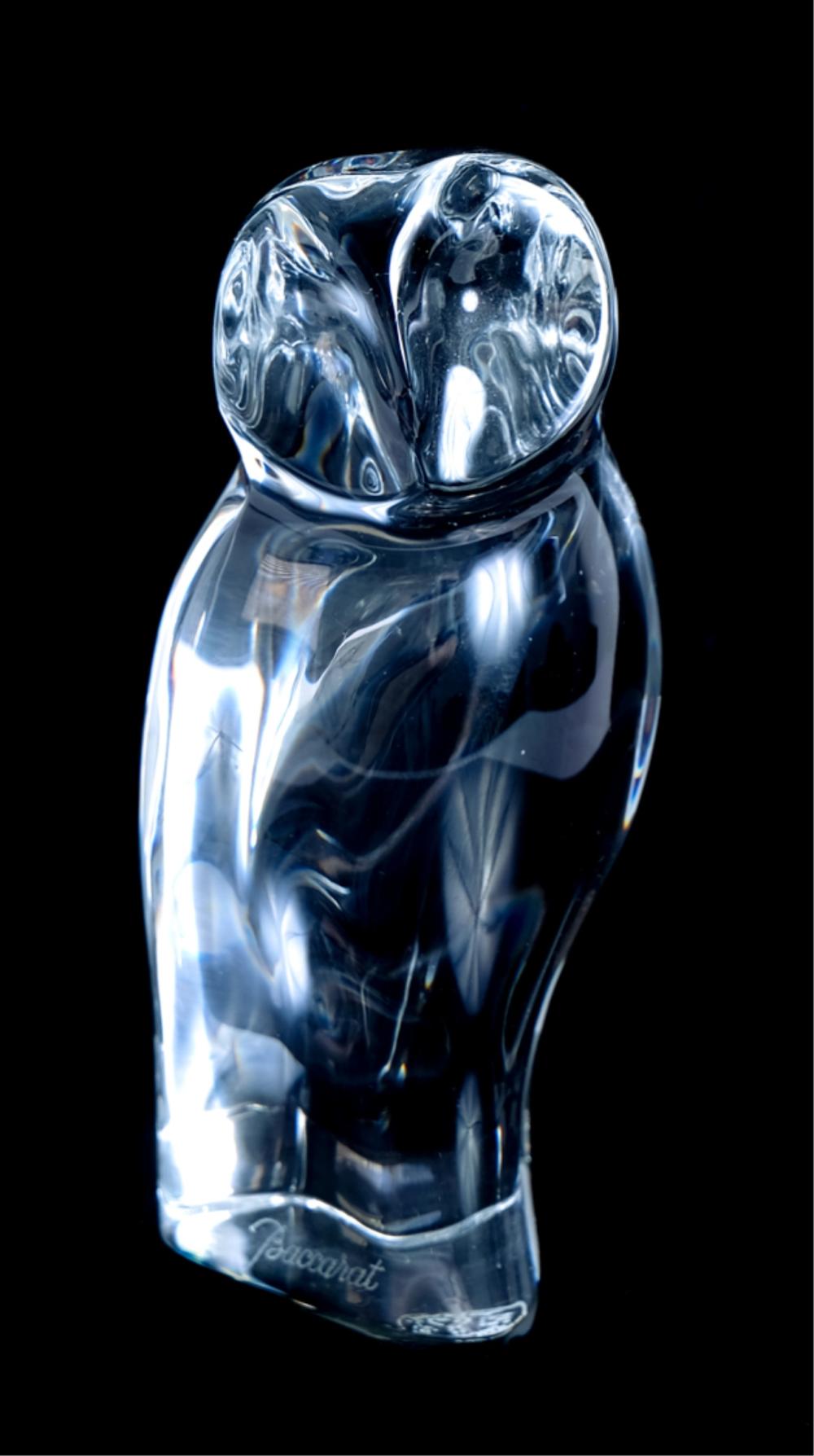 BACCARAT CRYSTAL OWL FIGURINEBaccarat 2d47c1