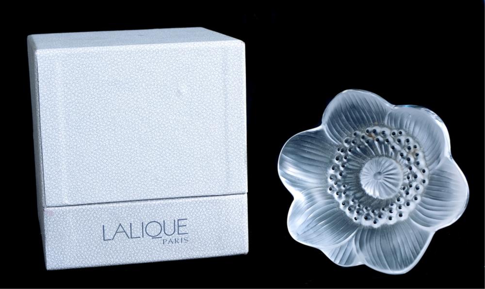 LALIQUE CRYSTAL ANEMONE FLOWER 2d4811