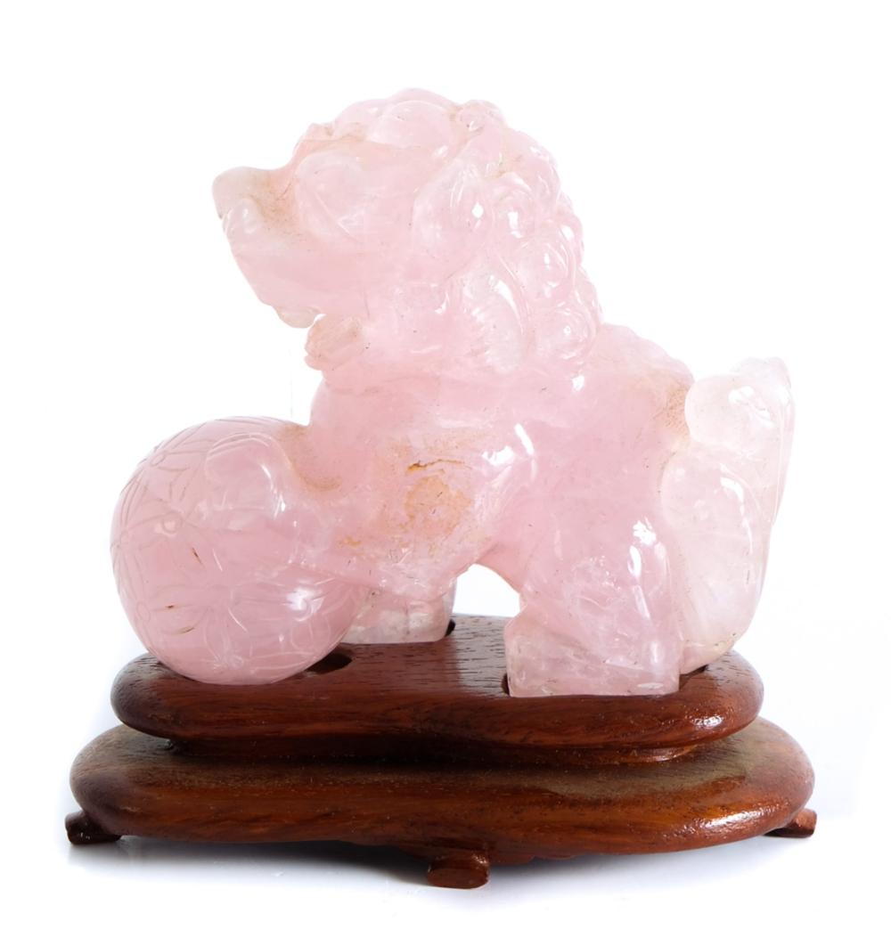 CHINESE PINK JADE CARVED SCULPTURE