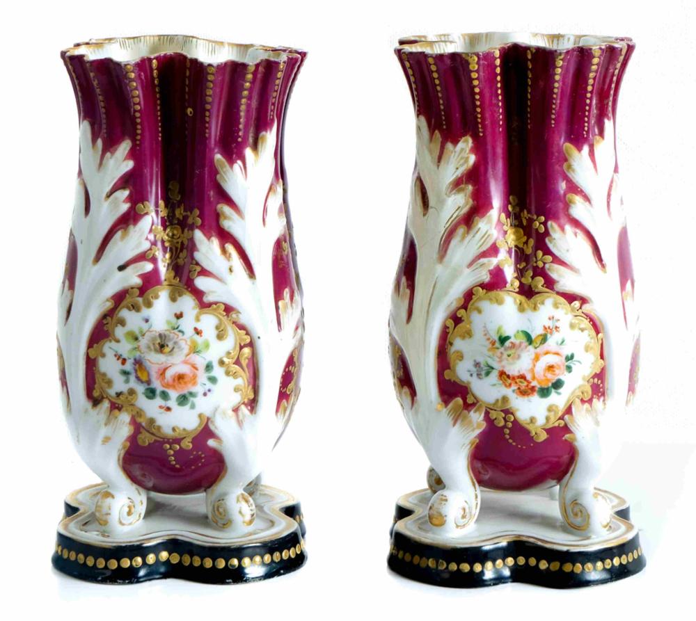 PAIR, FRENCH PORCELAIN LETTUCE