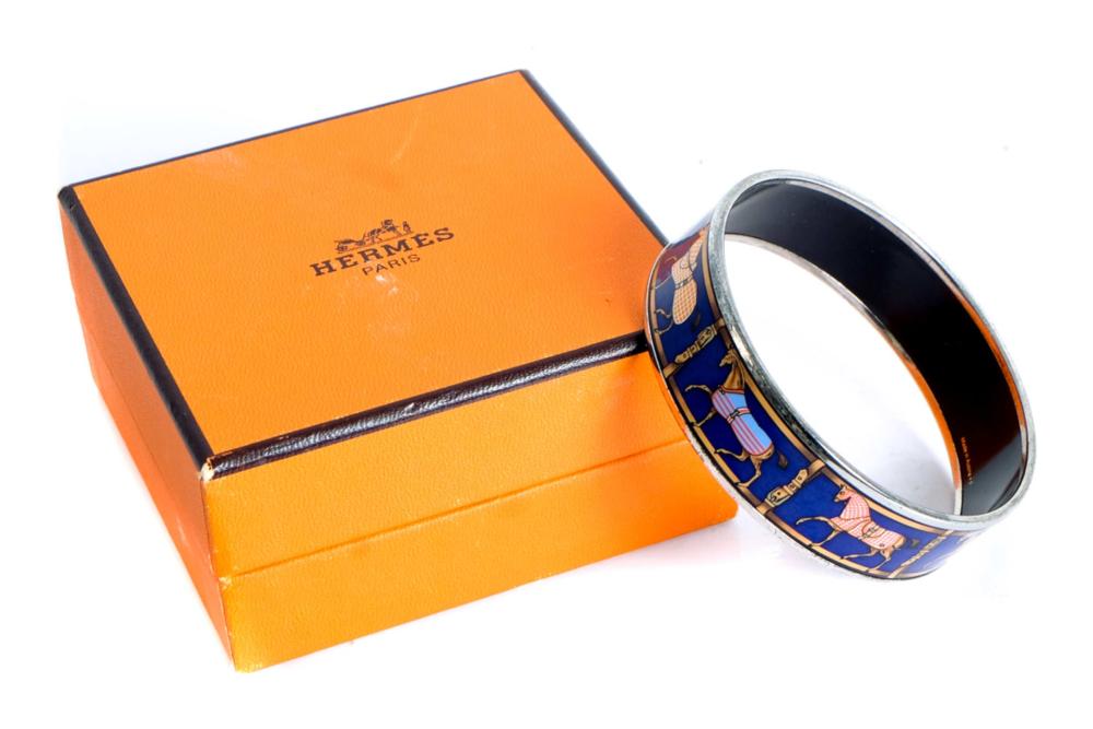 HERMES ENAMEL EQUESTRIAN BANGLE 2d5088