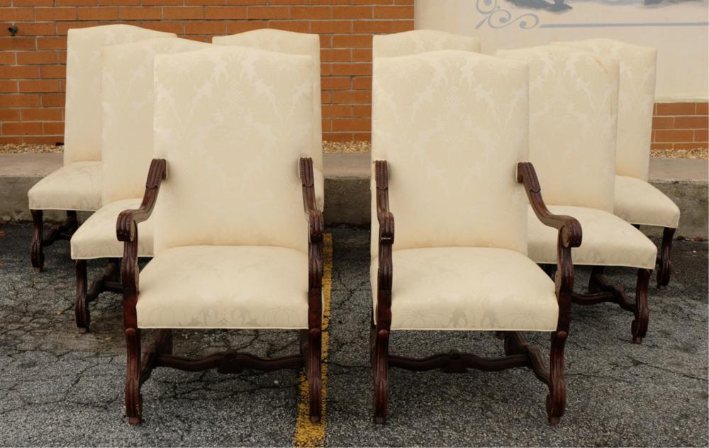 SET 8 LOUIS XVI STYLE UPHOLSTERED 2d50b7