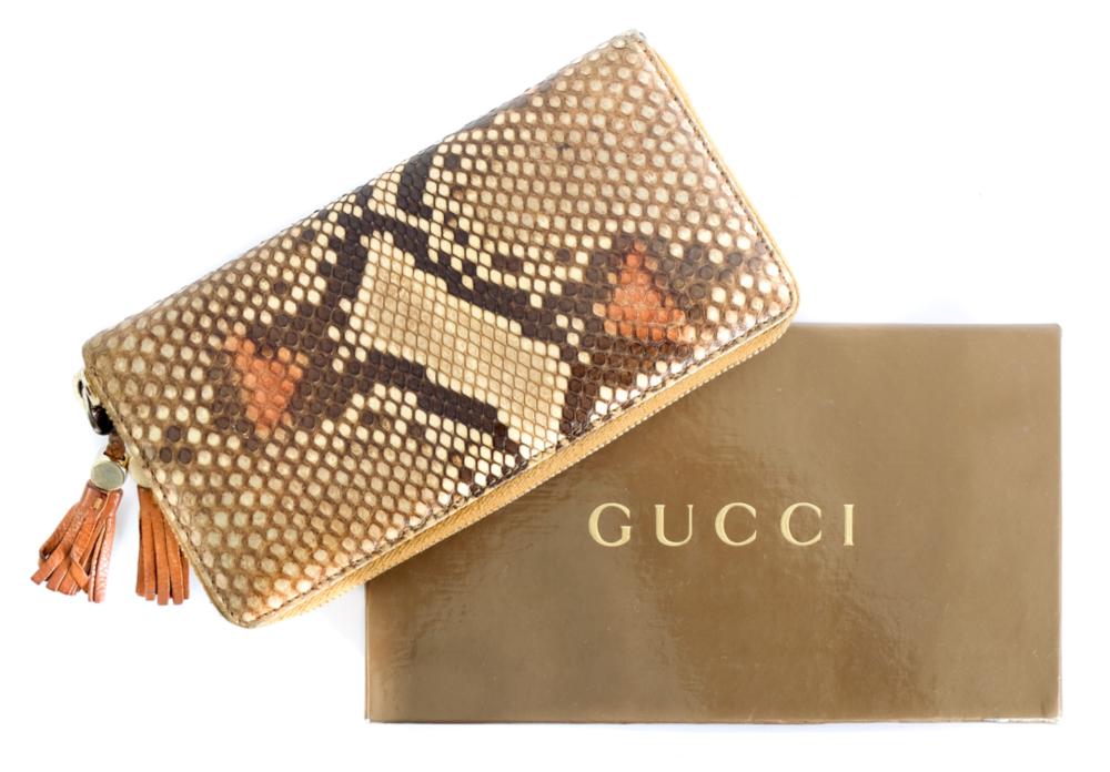 NEW IN BOX GUCCI SNAKESKIN WALLETNew 2d50e8