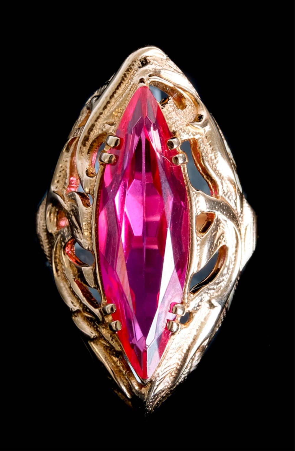 14K ROSE GOLD RUBY COCKTAIL RING14k 2d510c