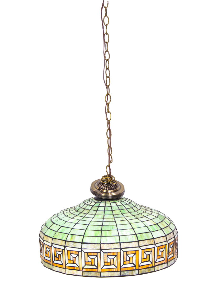 AN ARTS AND CRAFTS STYLE HANGING LIGHT