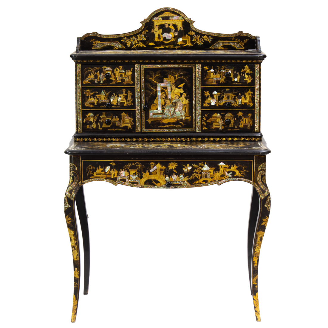 AN ENGLISH CHINOISERIE INLAID AND 2d2b5f