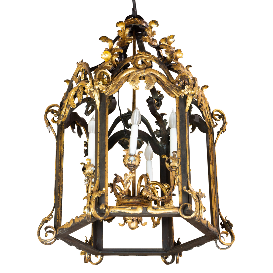 A CAST IRON AND GILT DECORATED 2d2b84