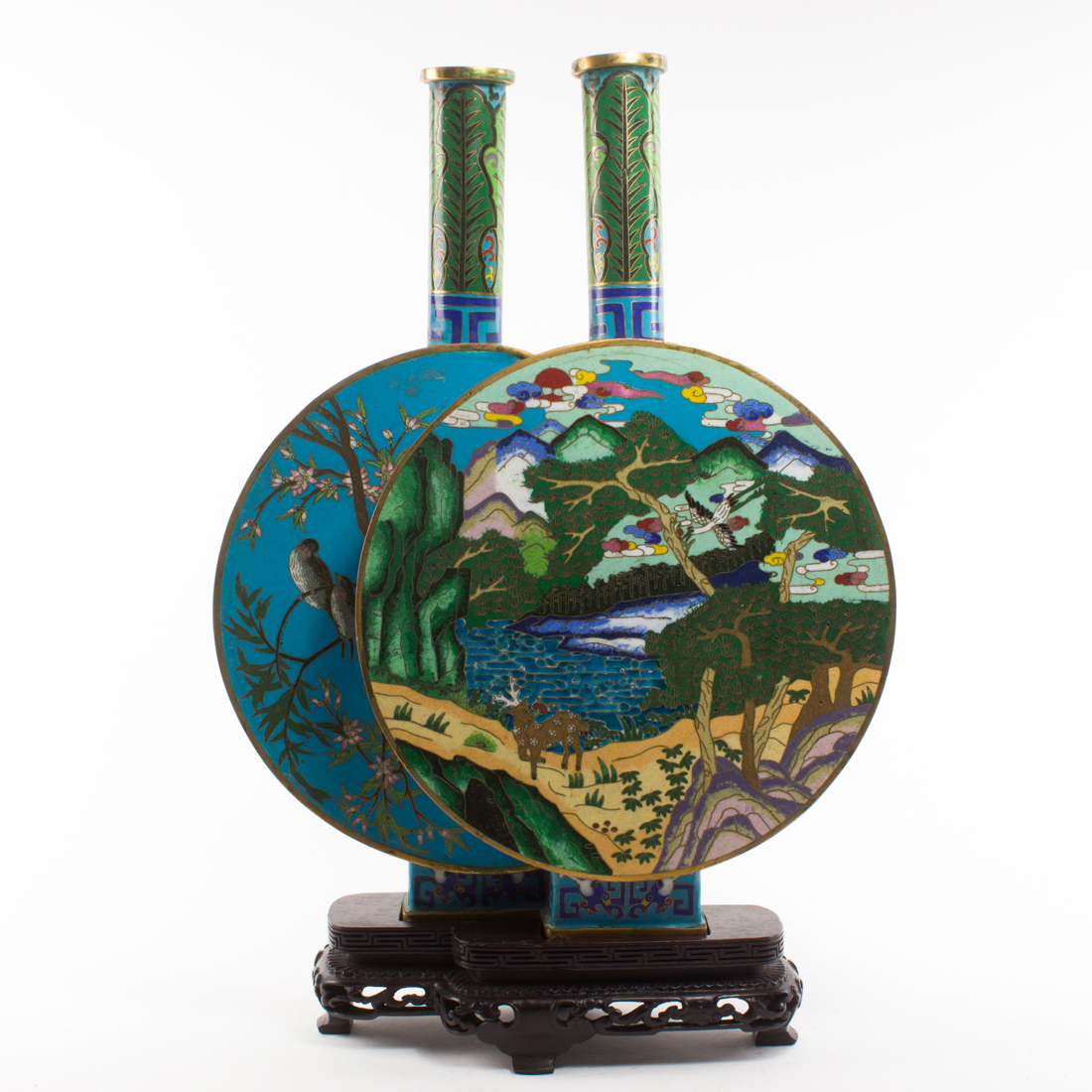 CHINESE CLOISONNE ENAMEL CONJOINED 2d2b9b