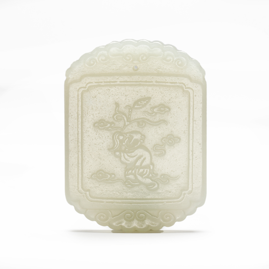 CHINESE WHITE JADE PENDANT Chinese 2d2bbc