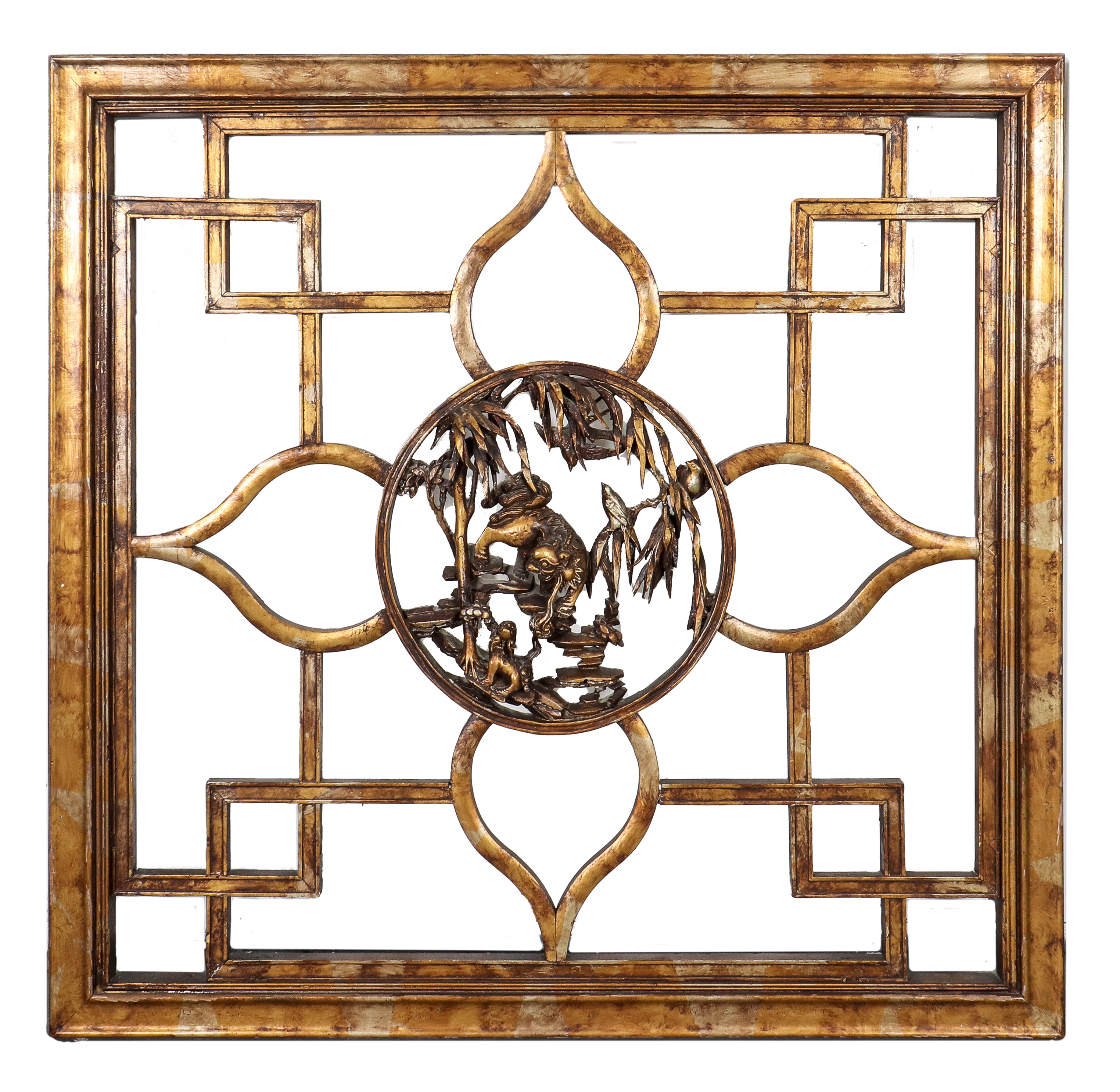 JAMES MONT CARVED GILT FRETWORK