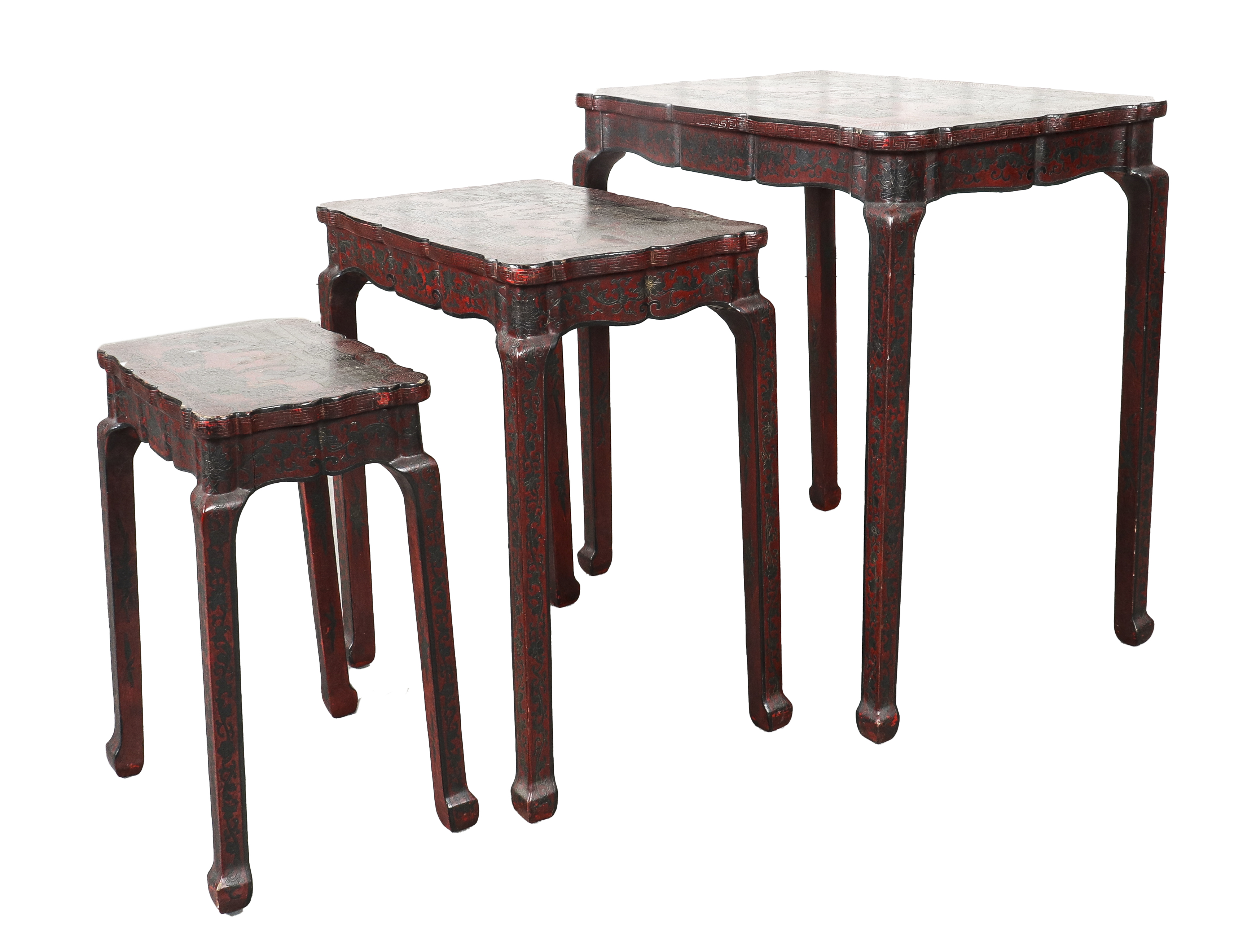 CHINESE NESTING TABLES, SET OF