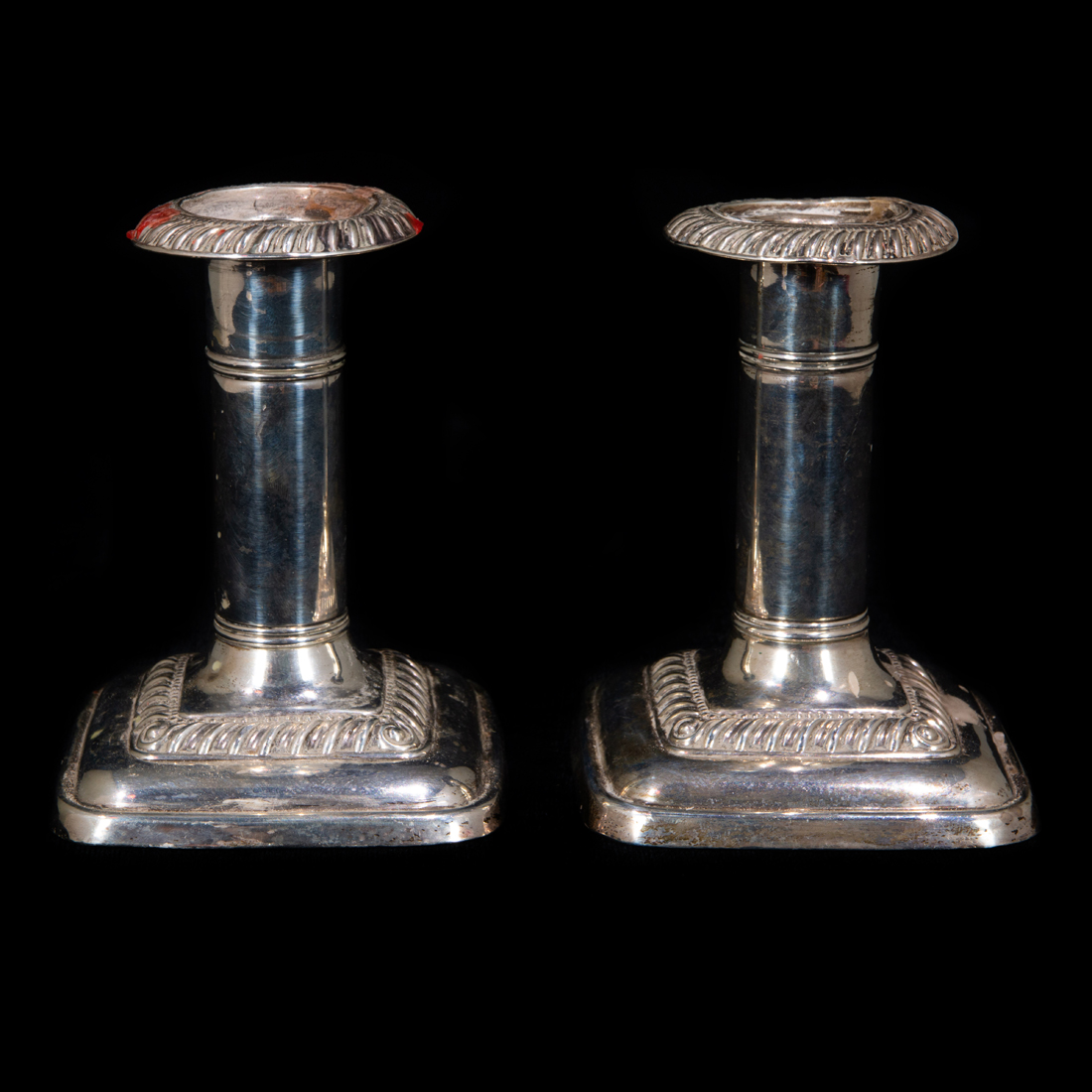 PAIR EDWARDIAN STERLING WEIGHTED 2d2c73