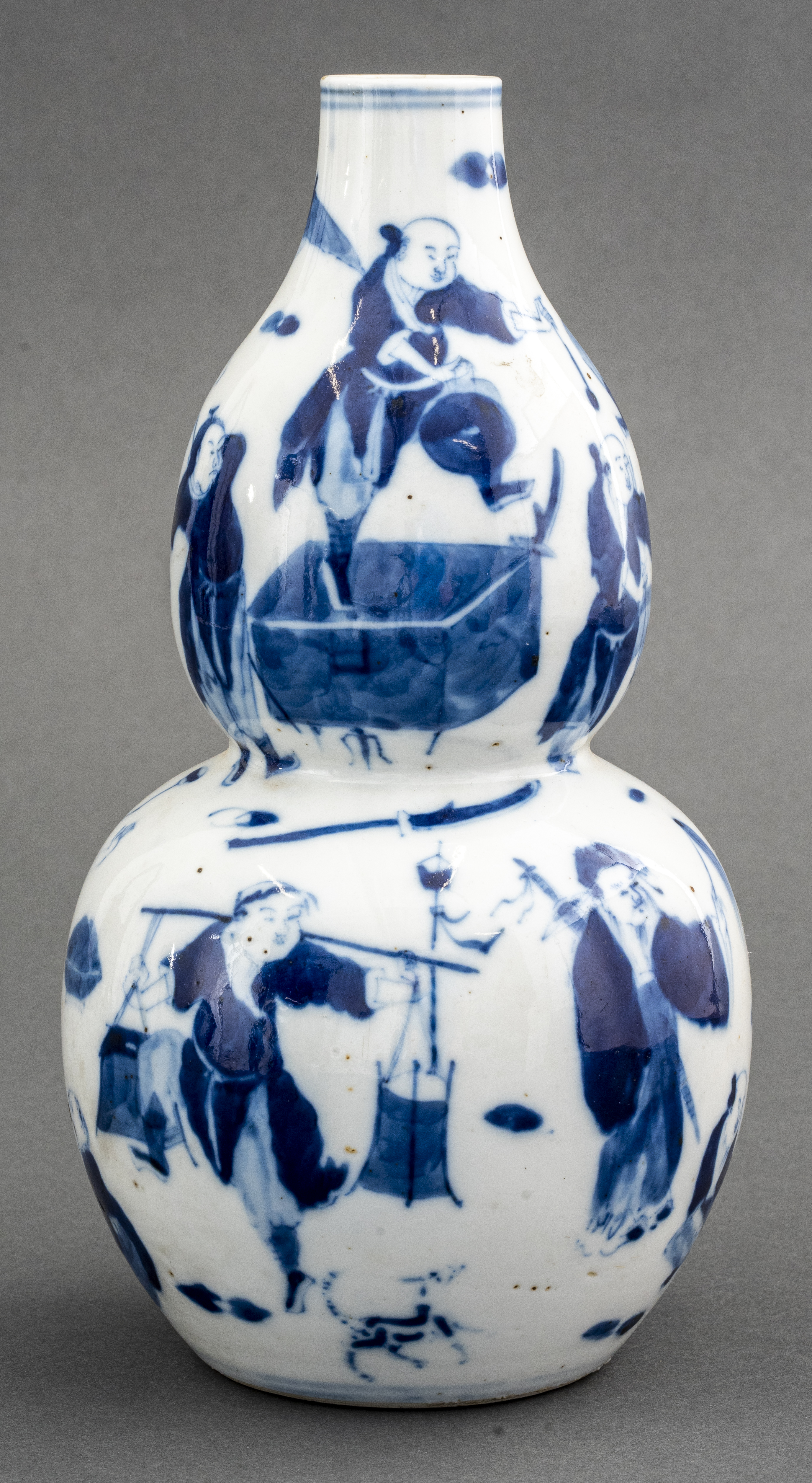 CHINESE BLUE WHITE FIGURAL DOUBLE 2d2cc8