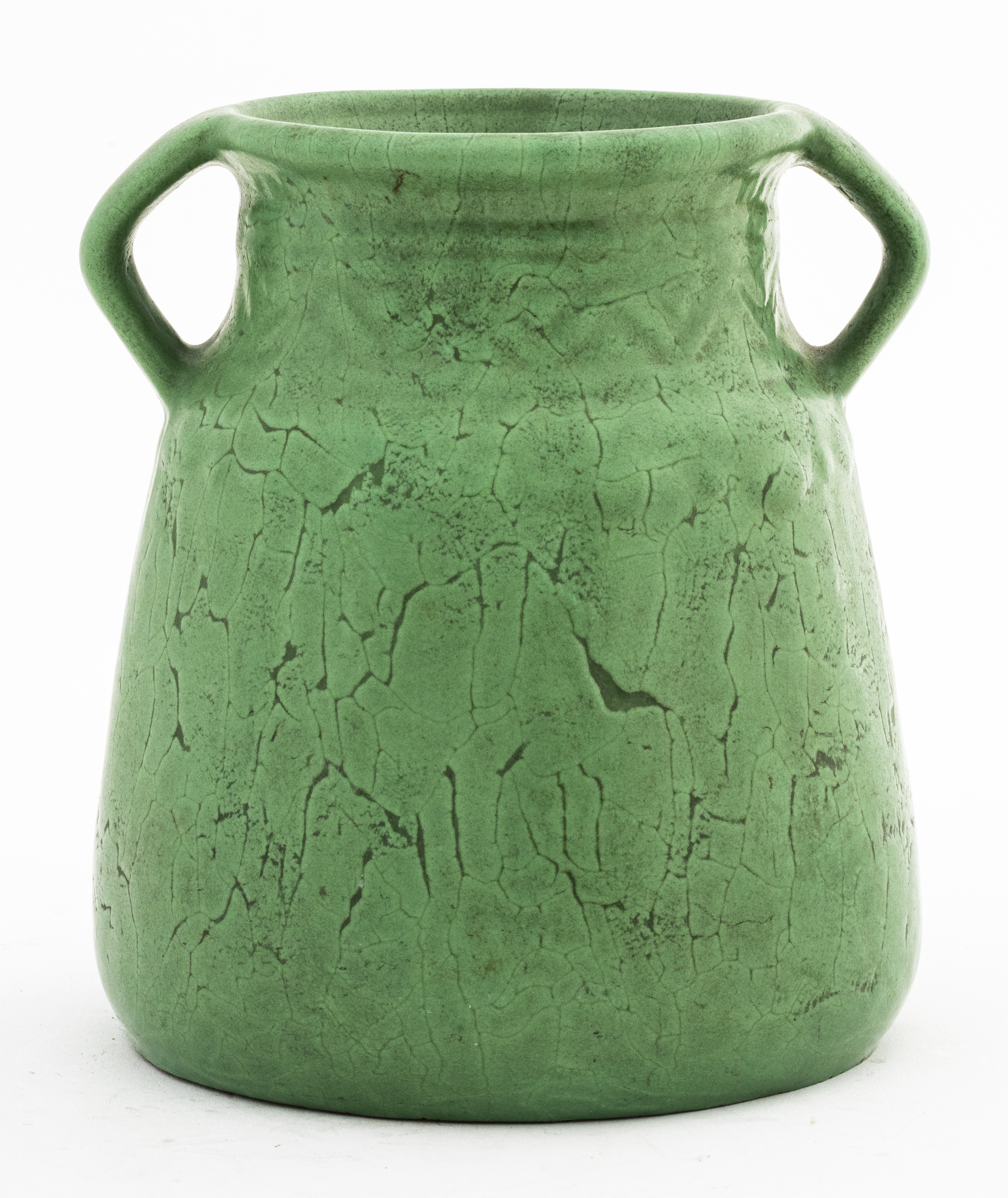 ARTS & CRAFTS MATTE GREEN POTTERY VASE