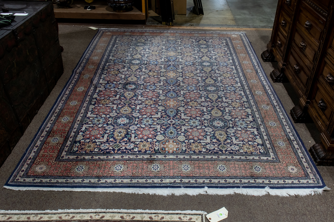 AN INDIAN CARPET, 9'7" X 6'7" An