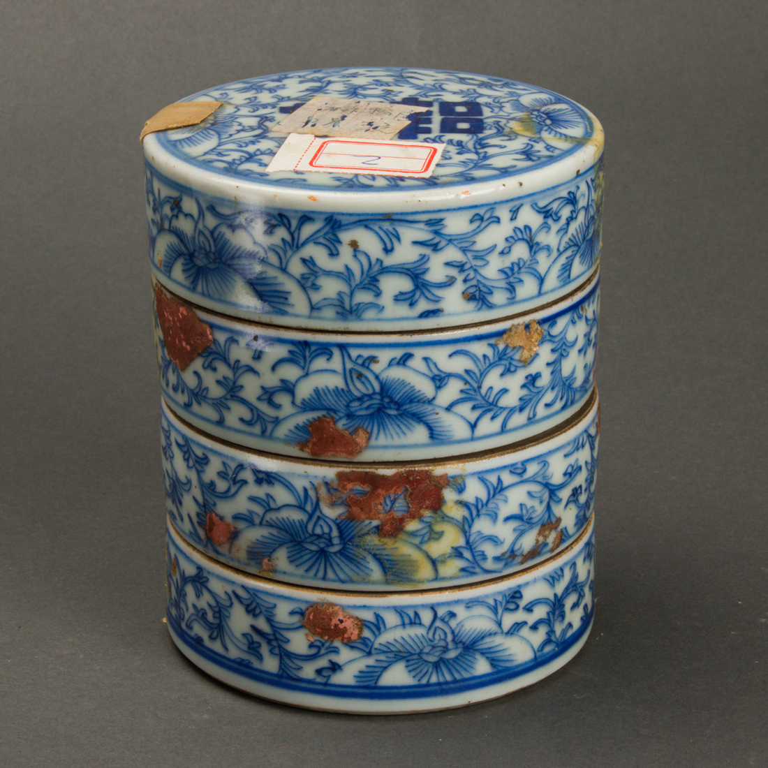 CHINESE BLUE AND WHITE STACKING 2d2dc2