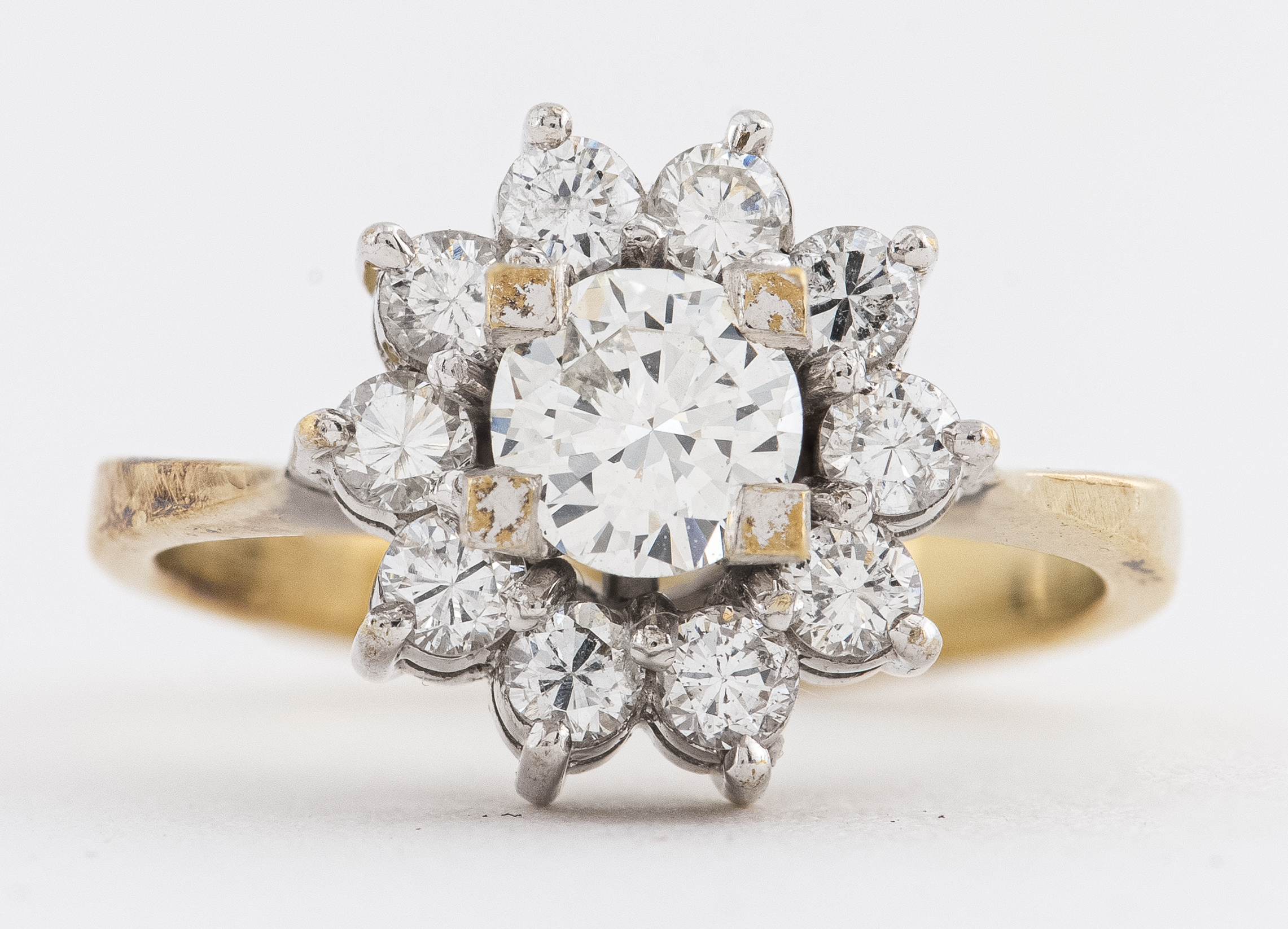 VINTAGE 14K YELLOW GOLD DIAMOND