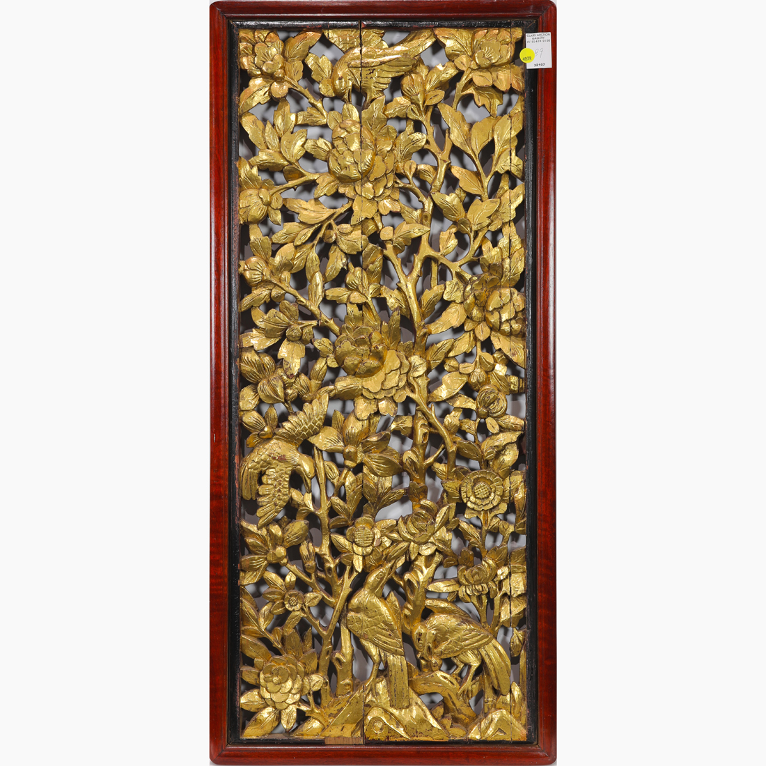 CHINESE GILT LACQUERED WALL PANEL