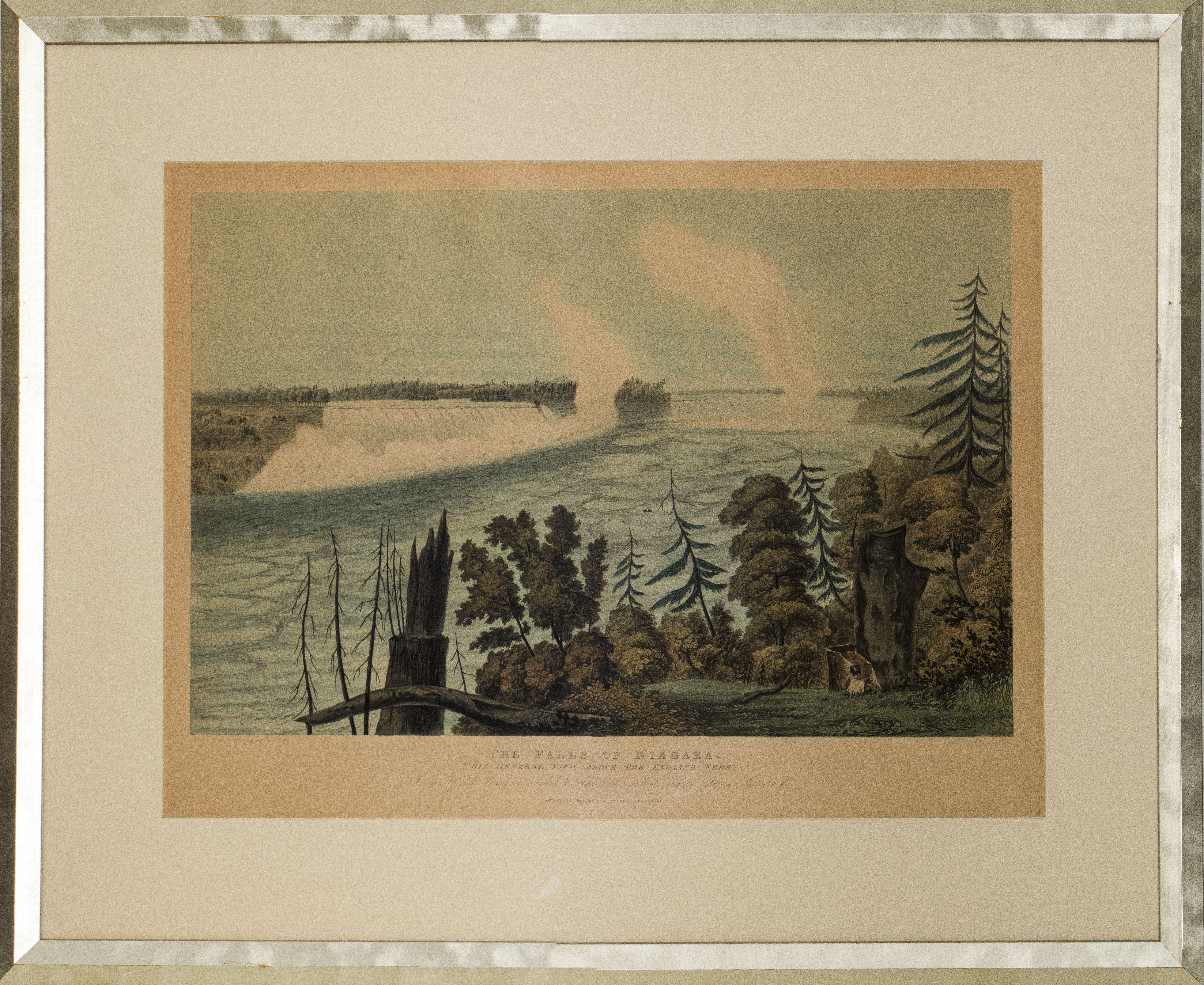 "THE FALLS OF NIAGARA" HAND-COLORED