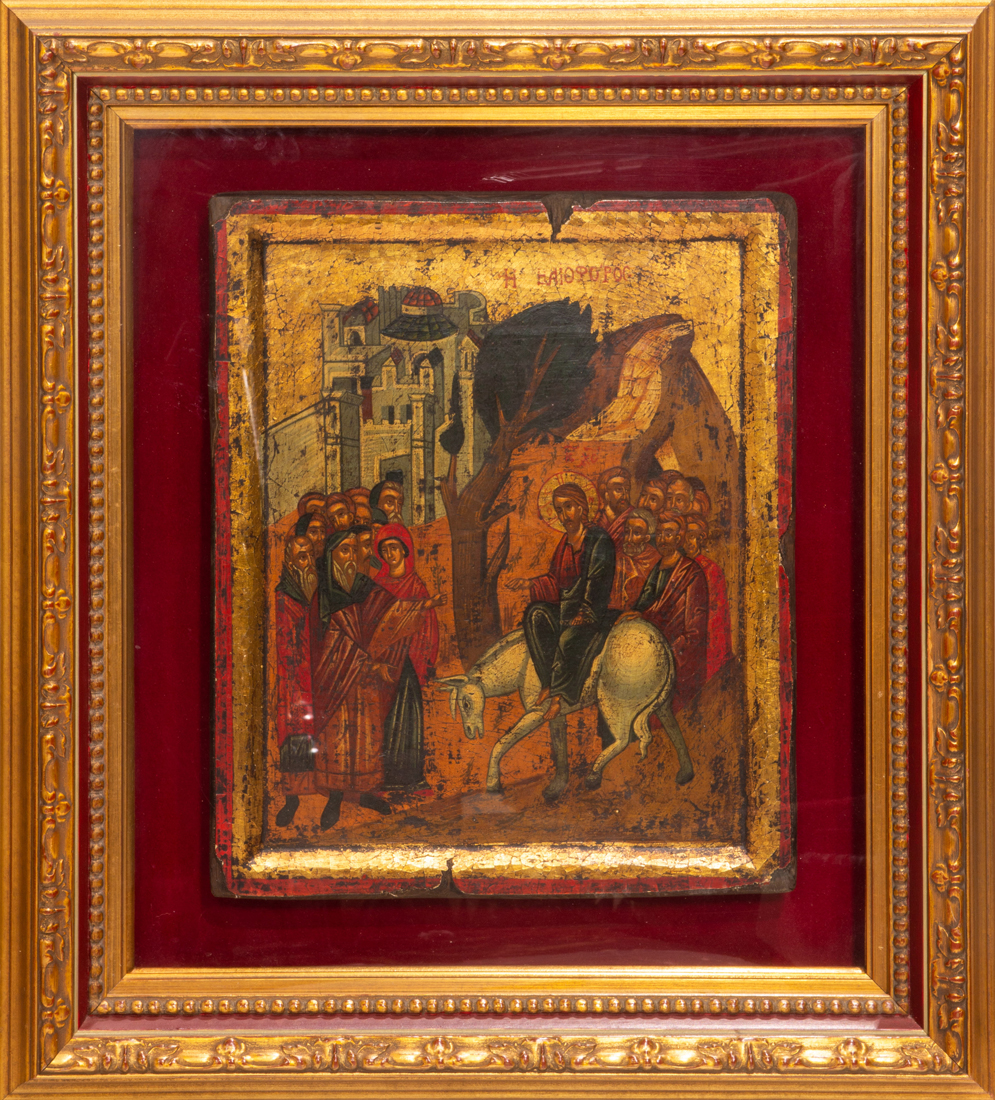 ICON OF JESUS RIDING ON A DONKEY