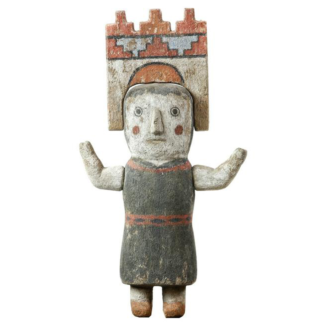 HOPI POLYCHROME WOOD DANCING MAIDEN