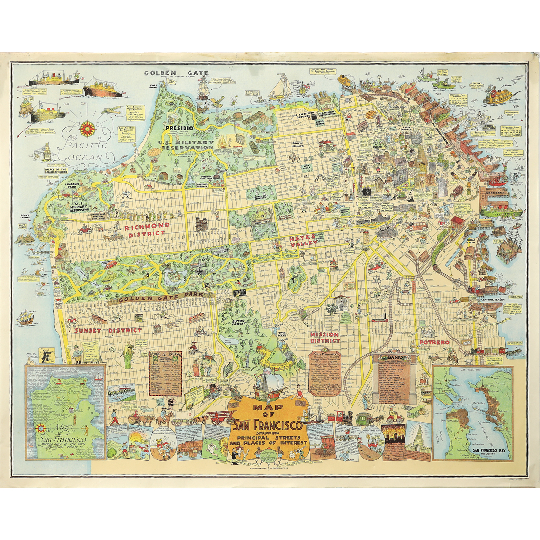 MAP MAP OF SAN FRANCISCO SHOWING 2d3066